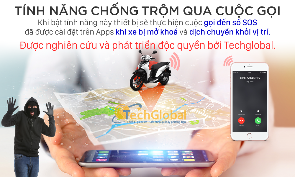 Cảnh báo chống trộm bằng cuộc gọi điện thoại